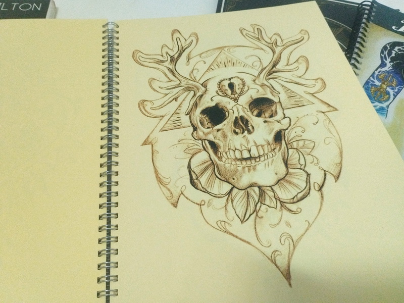 libro cuaderno plantilla tatuaje 1u